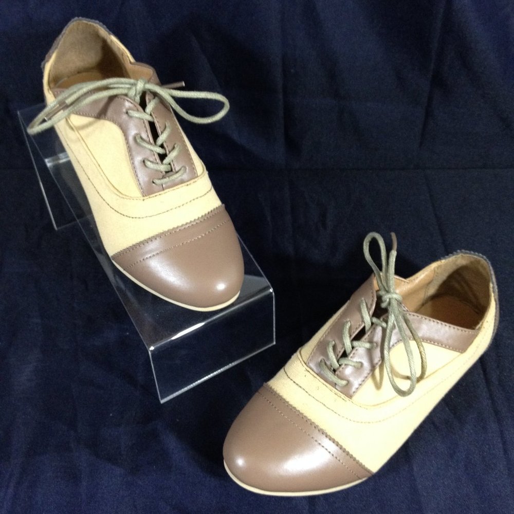 Shoes of Soul-Final Price-  Taupe Cap & Toe Oxford Shoes Sz 7